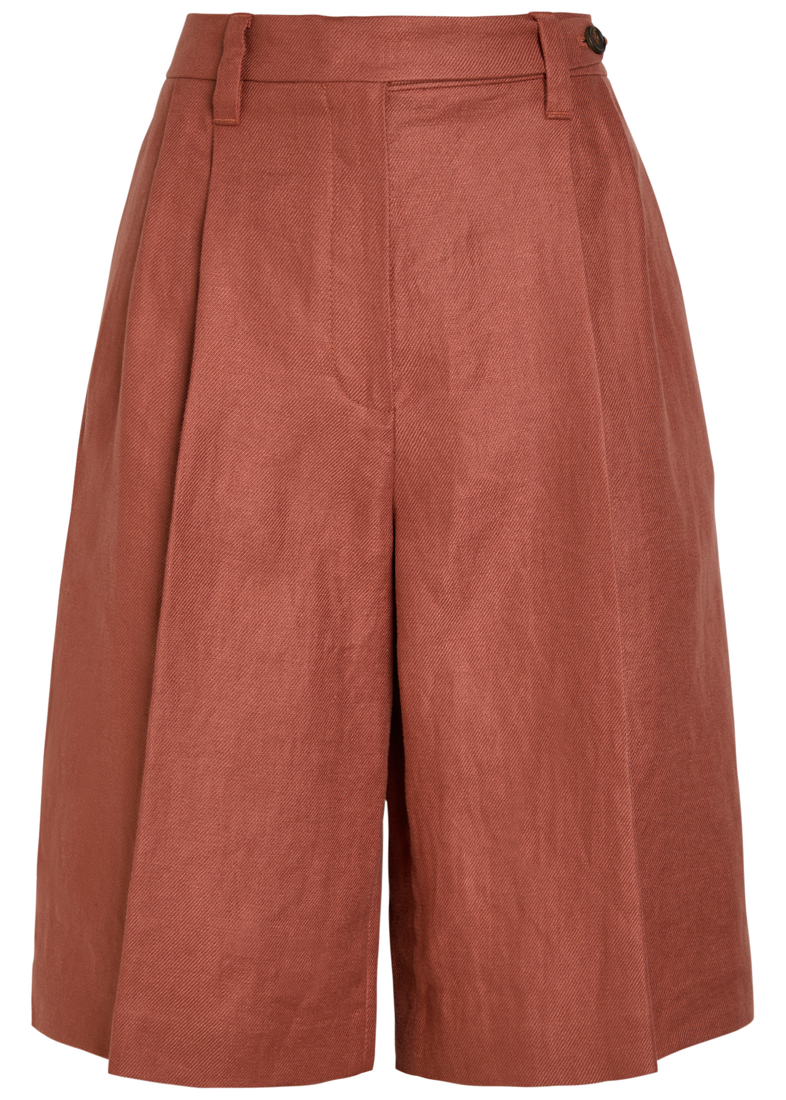 Bermuda pleated linen shorts | Harvey Nichols
