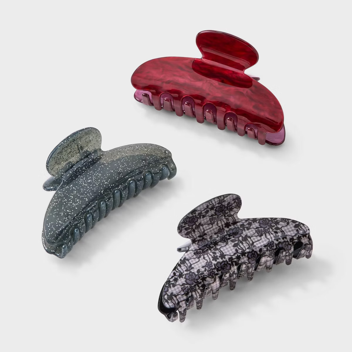 Acrylic Halfmoon Claw Hair Clip Set 3pc - Wild Fable™ | Target