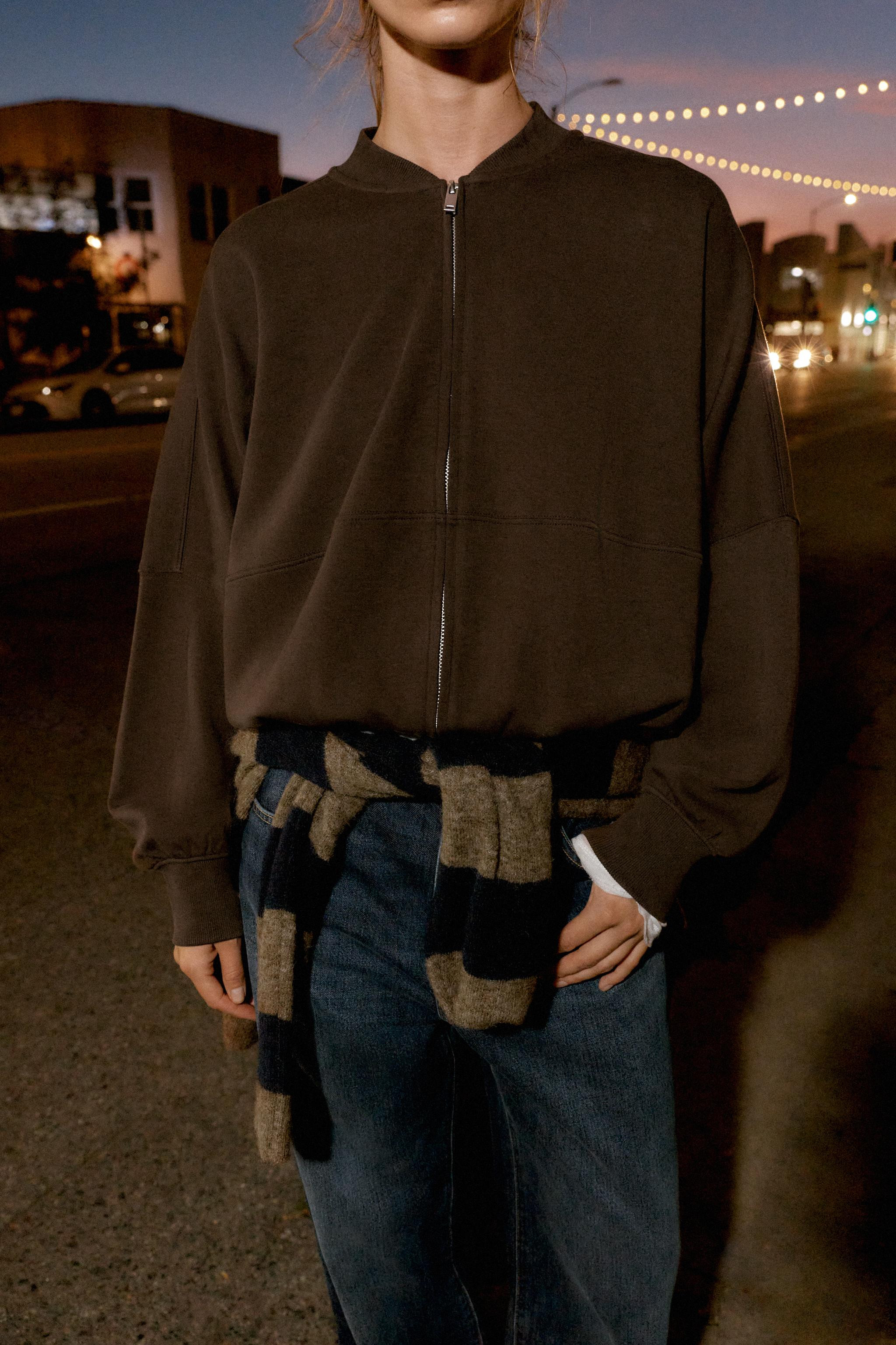 INTERLOCK BOMBER JACKET | Zara US