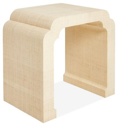 Kos Raffia Waterfall Side Table, Natural | One Kings Lane