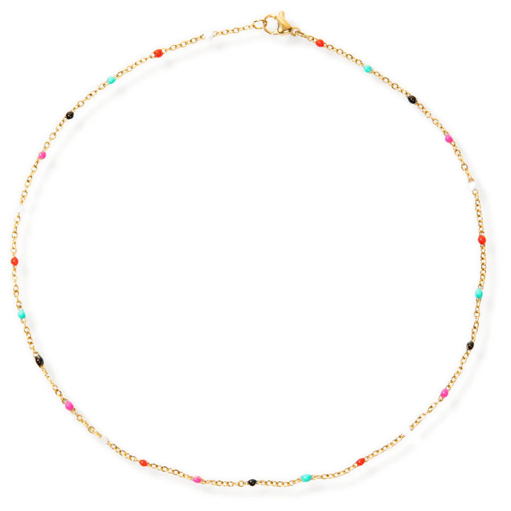 Ellie Vail - Gwen Colorful Dainty Enamel Beaded Necklace | Ellie Vail Jewelry