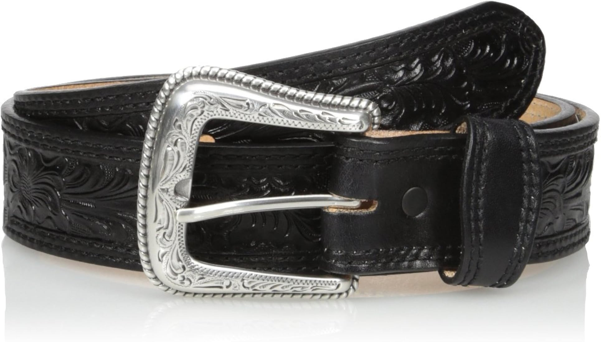Nocona Men's Black Floral-Embossed Belt | Amazon (US)