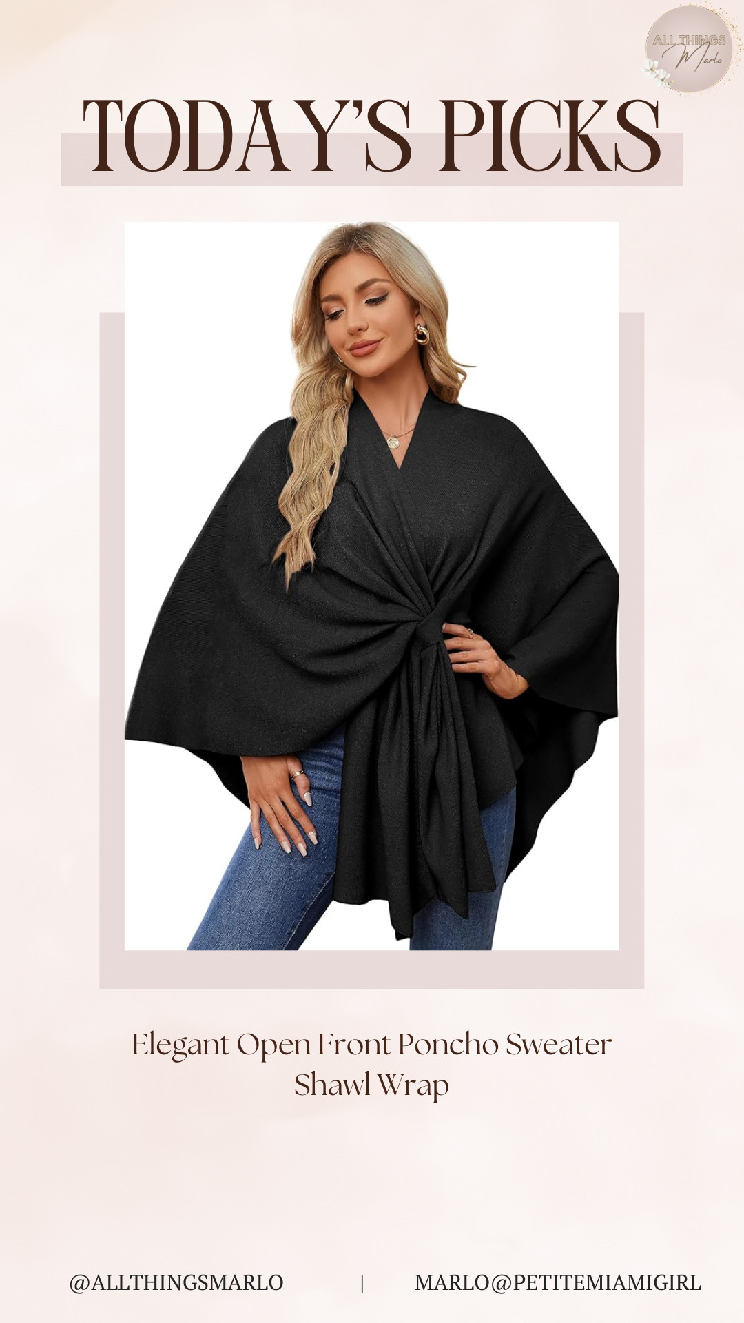 Elegant Open Front Poncho Sweater Shawl Wrap 

 #LTKHoliday #LTKootd #LTKSeasonal