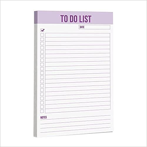 Jot & Mark To Do List Notepad Purple 5.5" x 8.5" (50 Sheets per pad) | Amazon (US)