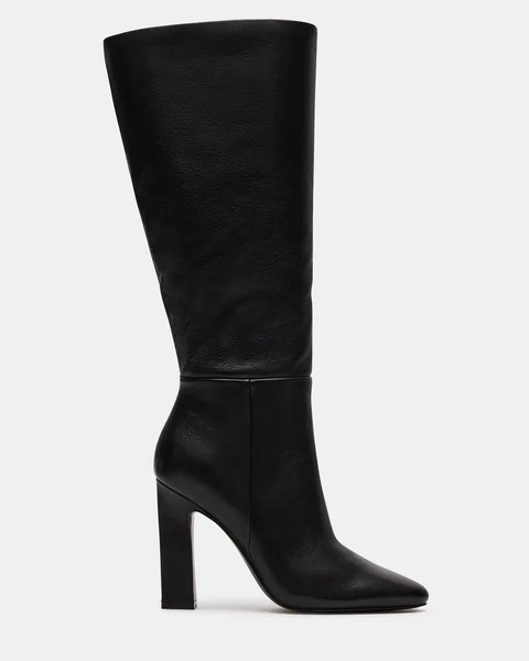 ARCHERS BLACK LEATHER WIDE CALF | Steve Madden (US)