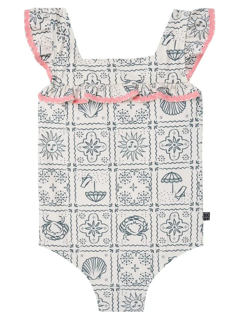 Modern Moments by Gerber Baby and Toddler Girl One-Piece Swimsuit, Sizes 0/3M-5T | Walmart (US)