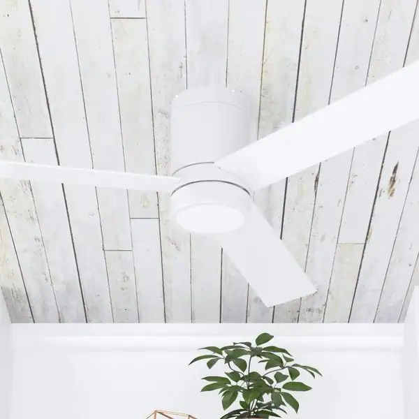 Prominence Home Espy White 52-inch Hugger/Low Profile Ceiling Fan - On Sale - Overstock - 3245509... | Bed Bath & Beyond
