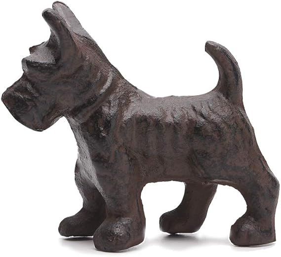 Cast Iron Schnauzer Dog Pet Statue Paperweight Sweet Cute Pup Figurine Gift Garden Lawn Home Offi... | Amazon (US)