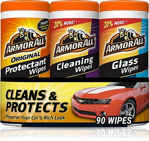 Armor All - 18782 Protectant, Glass and Cleaning Wipes, 30 Count Each (Pack of 3) , Black | Amazon (US)