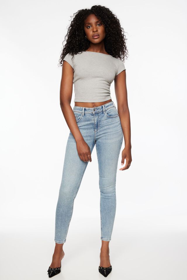 Kate High Waisted Skinny Jeans | Dynamite Clothing