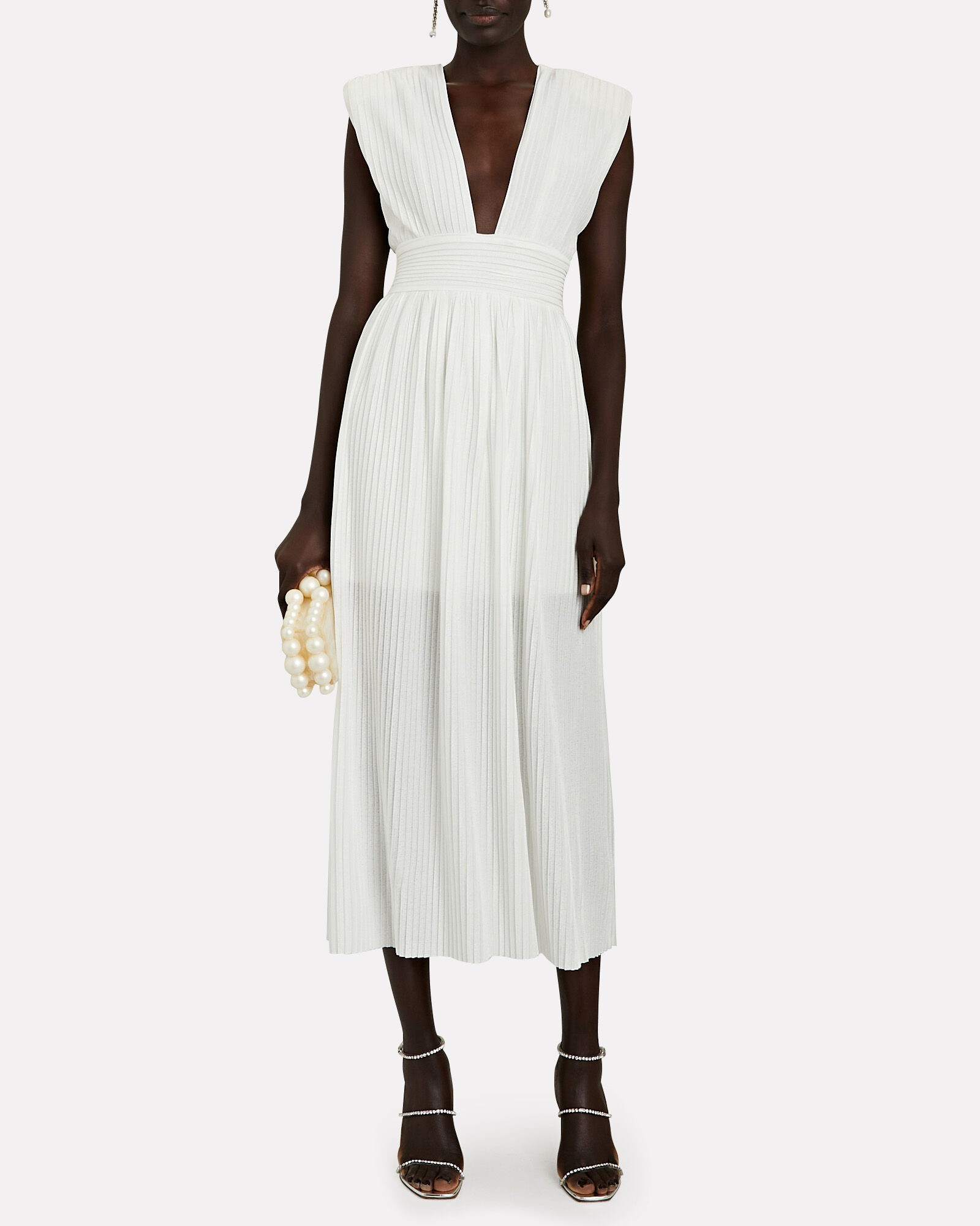Palomit Pleated Midi Dress | INTERMIX