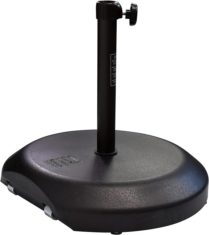 California Umbrella 75 lbs. Round Concrete Weighted Powdercoated Steel Umbrella Base With Wheels,... | Amazon (US)