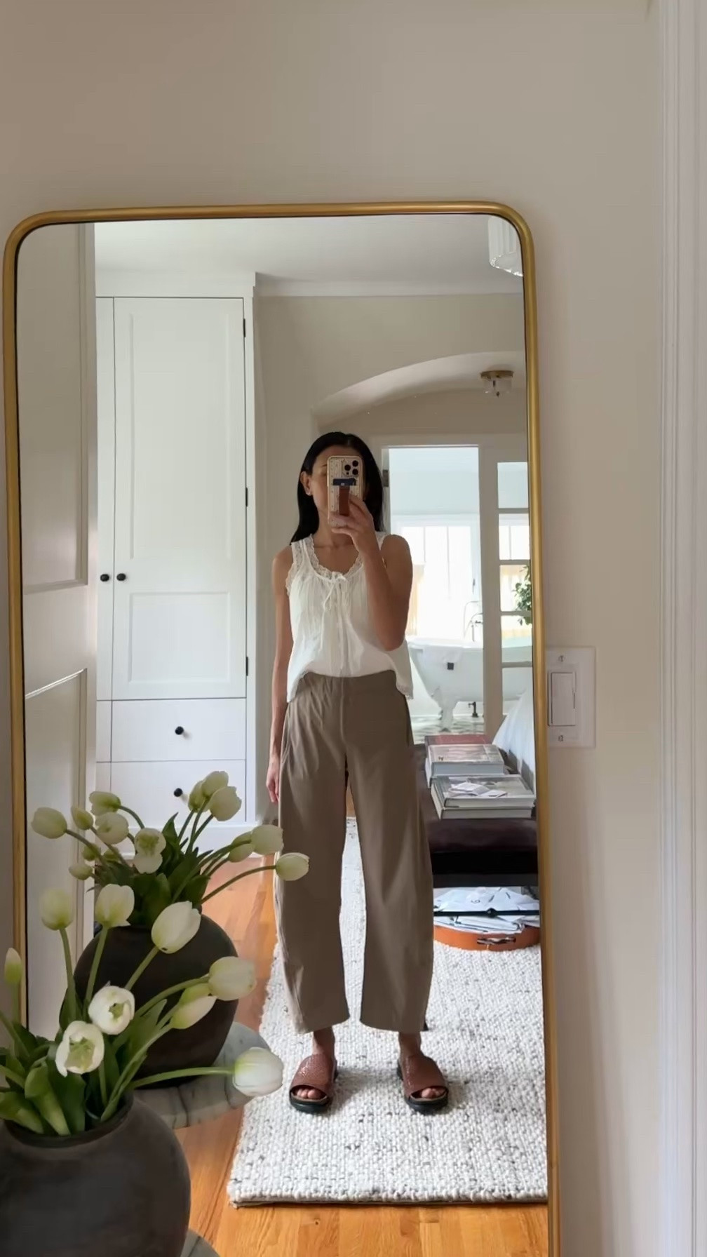 second pair of these on the loose barrel pants because i love them so much! wearing 0 petite. they’re a splurge (save this post for when they have a sale) but i wear all the time —doesn’t wrinkle, dress up or down and keeps me cool on a hot day when i don’t want to wear shorts or skirts. i have the black pair and wanted a lighter color, too. my top is no longer available but linking alternatives.

#LTKPetite #LTKOver40
