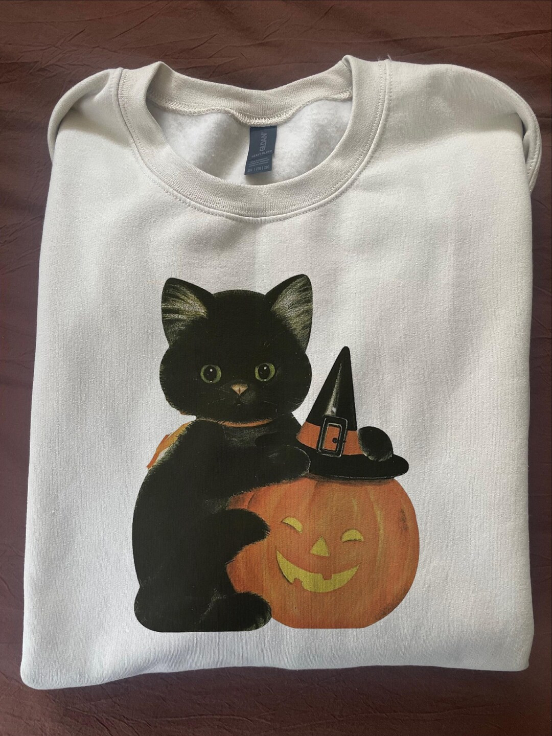 Black Cat Halloween Crewneck, Spooky Vintage 90’s Halloween, 90s Halloween Witch Cat, Nostalgic... | Etsy (US)