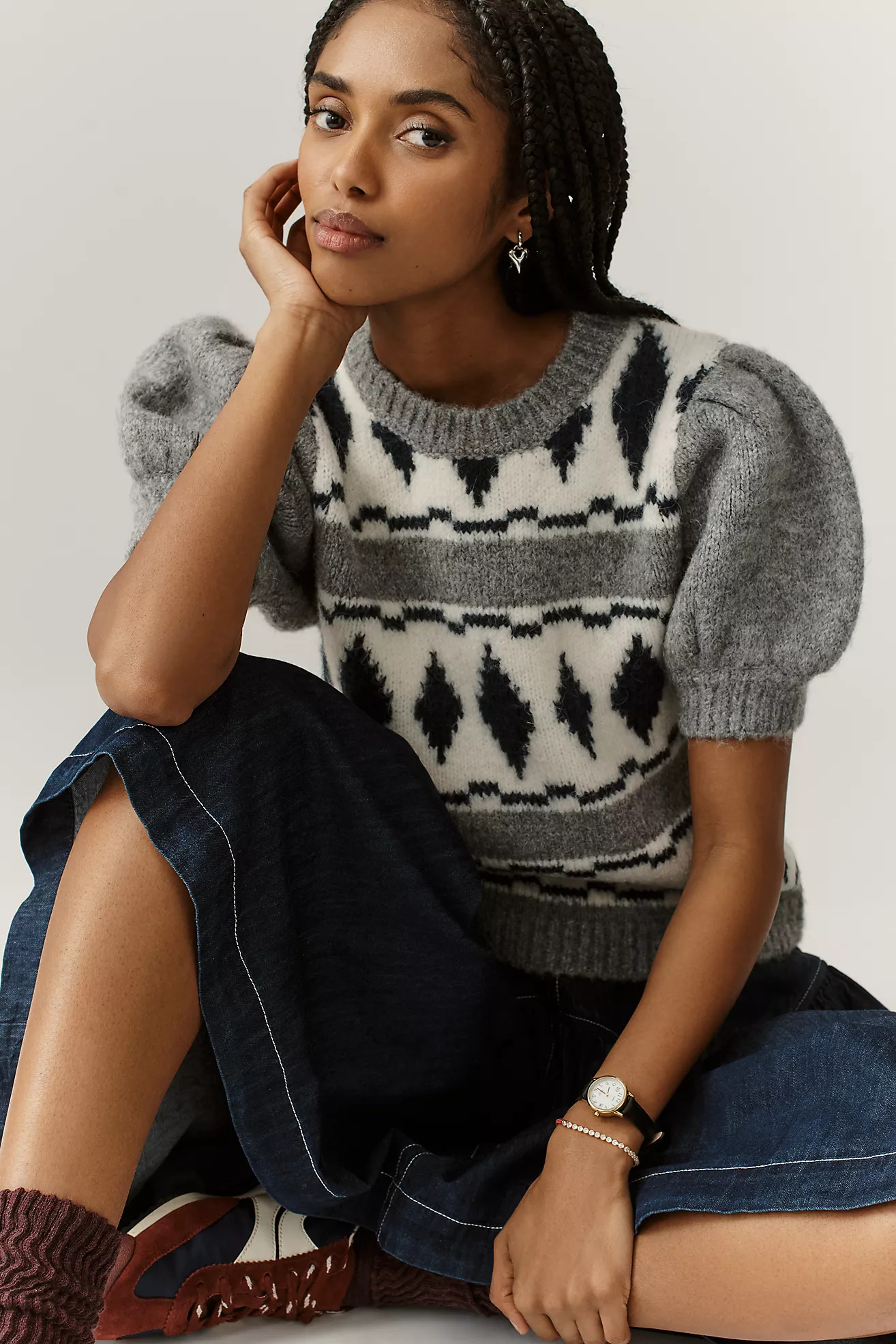 Endless Rose Puff-Sleeve Sweater | Anthropologie (US)