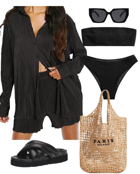 beach or pool day outfit idea! Can easily be worn for swimming and for grabbing food after!

#LTKswim #LTKSeasonal #LTKunder50
