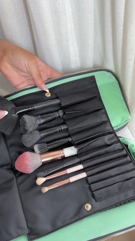 *asmr* pack my @kusshibags makeup bag with me for Stagecoach! This is my fave bag because it opens wide & has zippers on both sides so that I don't have to dig for my products. 

There's also a zip pocket and two mesh pockets inside for extra storage, plus a Snap-In Organizer to snap directly in (perfect for brushes, smaller palettes, lipglosses, etc) - and the best part, it's machine washable🤍

Linking my favorite #kusshibags here for you 🔗

#ad 

#LTKFestival #LTKtravel #LTKbeauty