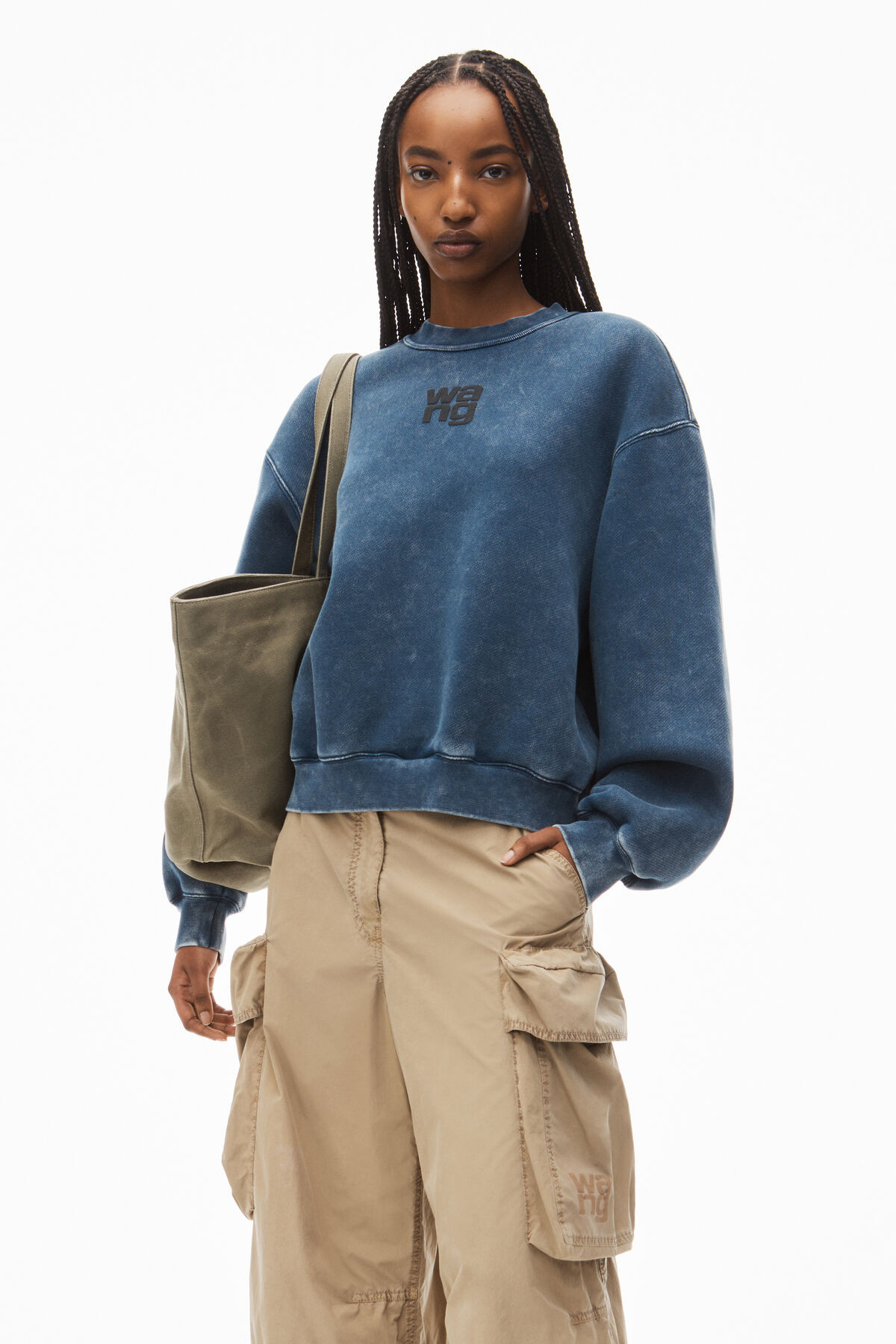 puff logo sweatshirt in structured terry | Alexander Wang