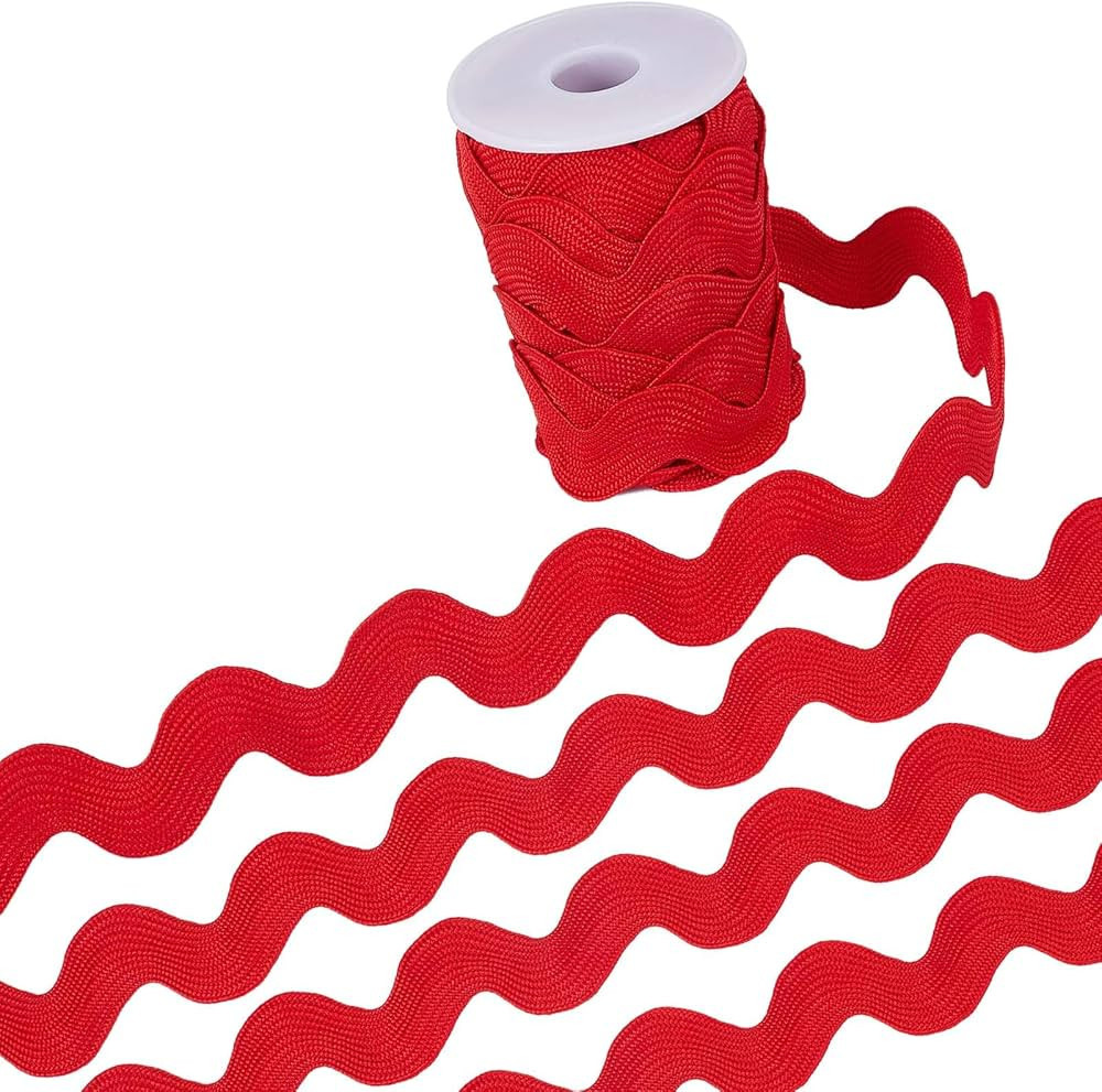 GORGECRAFT 0.78"/20mm Christmas RIC Rac Ribbon 10 Yards Black Wave Sewing Bending Fringe Trim Wov... | Amazon (US)