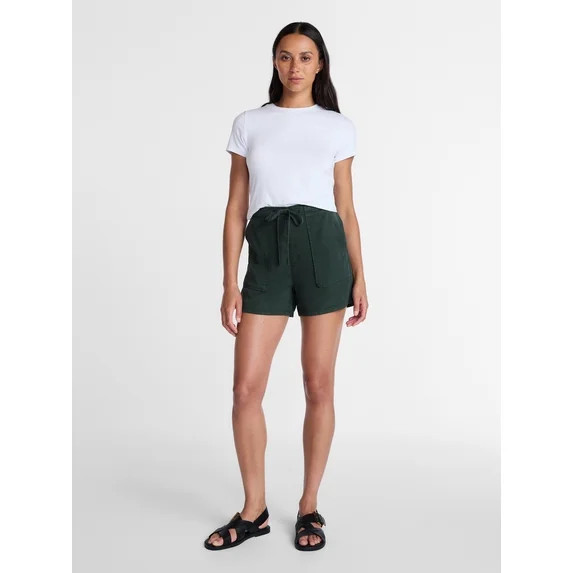 Time and Tru Women's Soft Utility Shorts, 4" Inseam, Sizes XS-XXXL | Walmart (US)