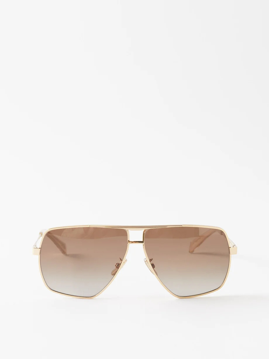 Corded aviator metal sunglasses | Celine Eyewear | Matches (UK)