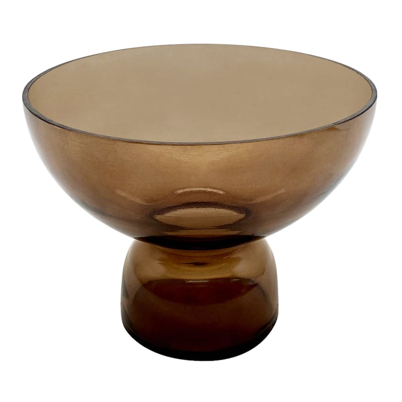 Crosby St Brown Glass Bowl, 8x6 | At Home