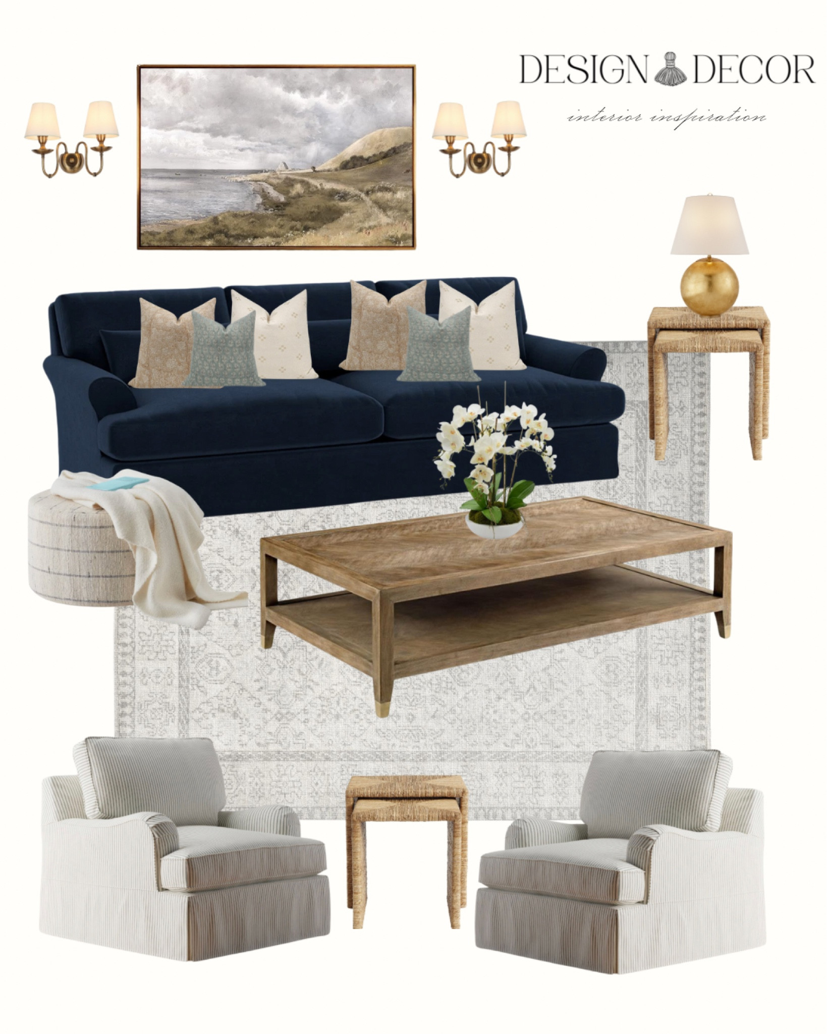 Nancy meyers aesthetic. Nancy meyers interior. Nancy meyers living room. Studio McGee living room. Navy sofa  

#LTKHome