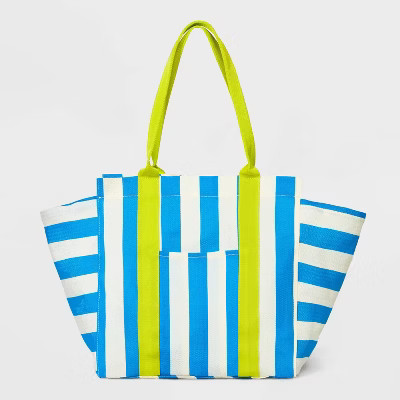Mesh Tote Handbag - A New Day™ Blue Striped | Target