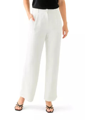A. Byer Women's Wide Leg Trouser Pants, White, 15 | Belk