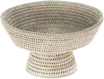 KOUBOO La Jolla Rattan Fruit Bowl, 10.5 inches x 10.5 inches x 6 inches, White Wash | Amazon (US)