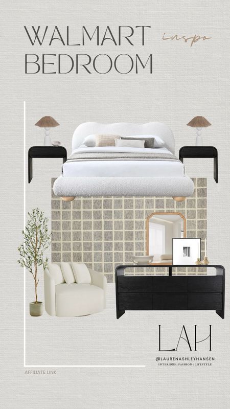 Can you believe all of these finds are from Walmart! A modern organic bedroom inspiration, complete with curved accents, bun feet, and neutrals! All very affordable options that look high end! 

#LTKStyleTip #LTKHome