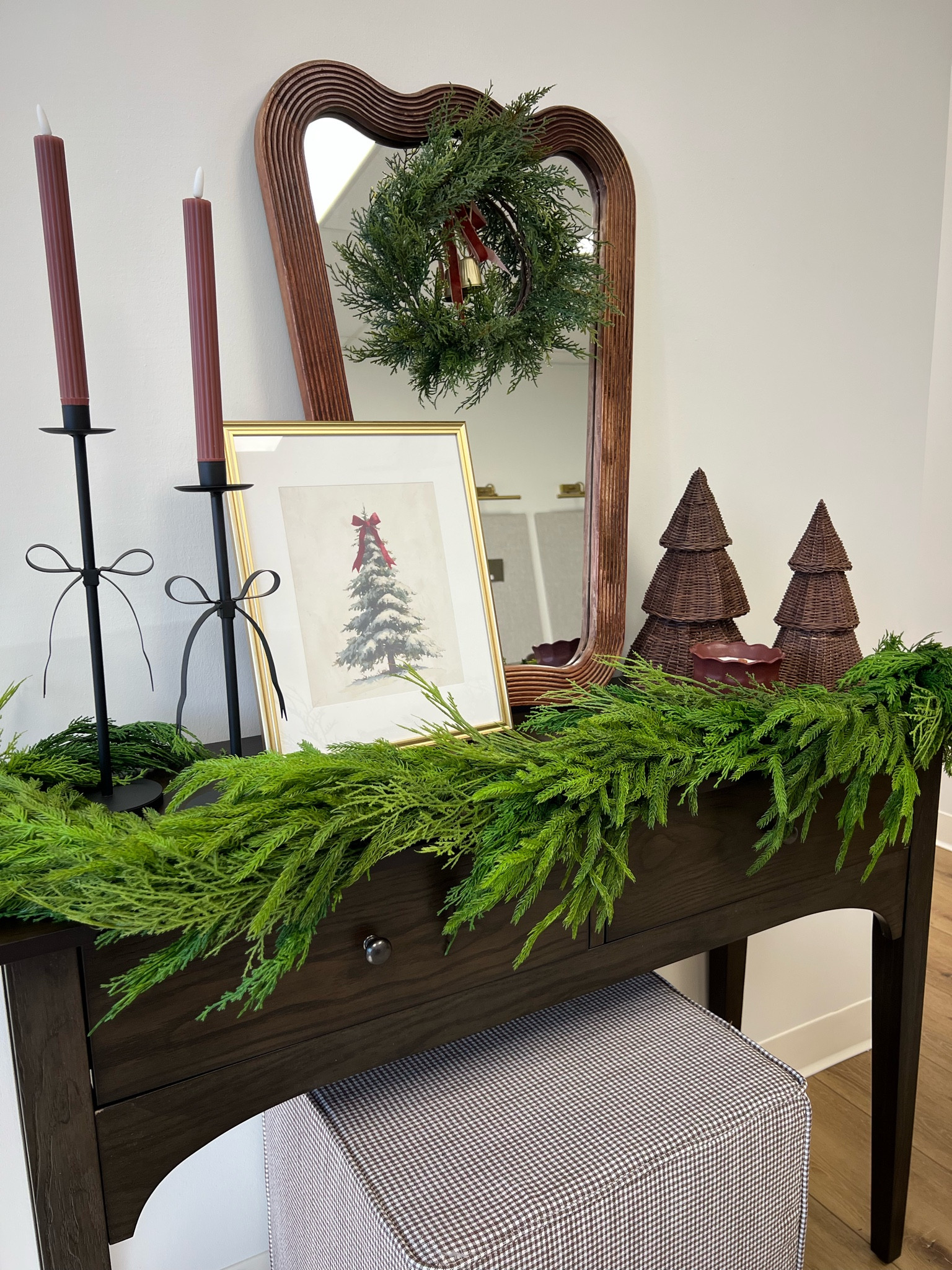 Christmas vignette sure to make any space merry and bright  

#LTKSeasonal #LTKHoliday #LTKHome