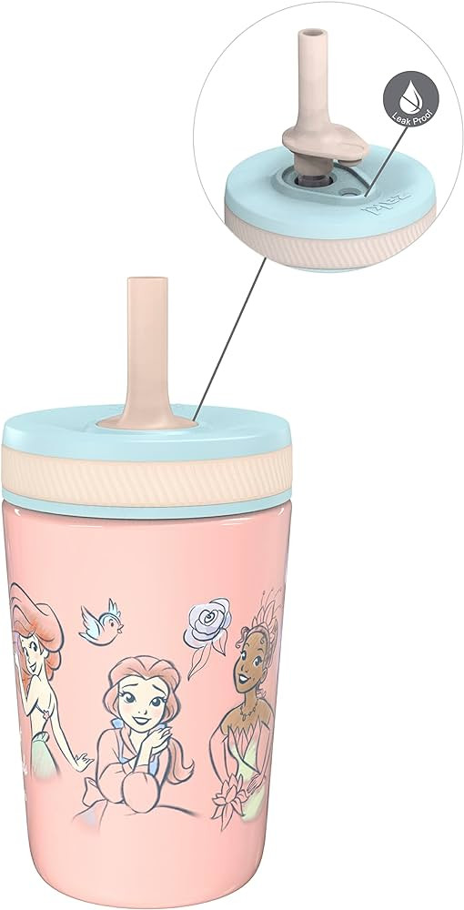 Zak Designs Disney Princess Kelso Toddler Cups For Travel or At Home, 12oz Vacuum Insulated Stain... | Amazon (US)
