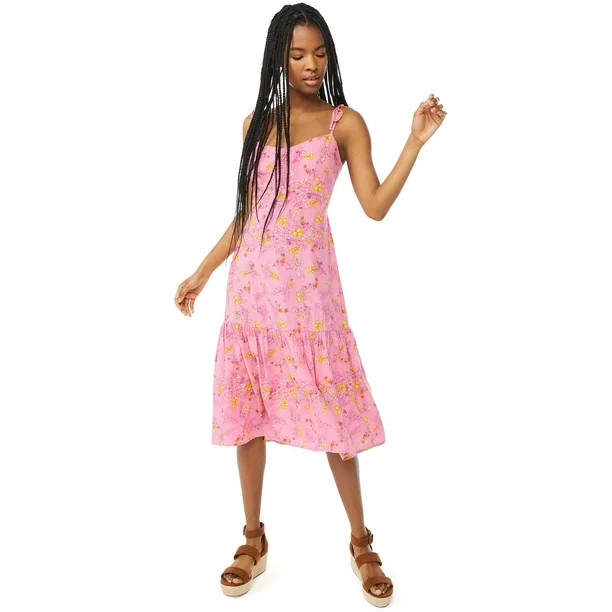 Scoop Women's Espadrille Sandals with Ribbon Ankle Tie - Walmart.com | Walmart (US)