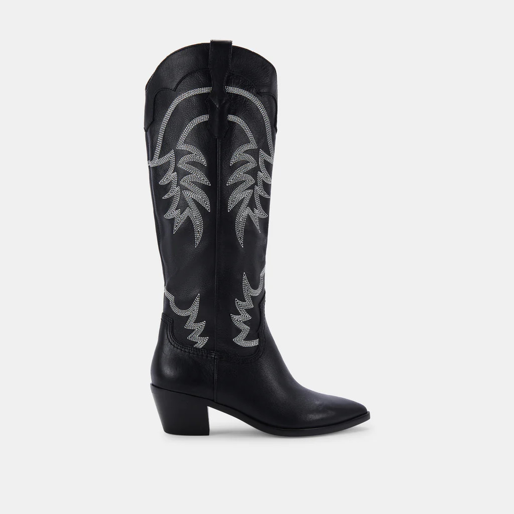 SOLIDA BOOTS BLACK LEATHER | DolceVita.com