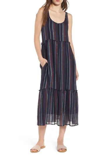 Women's Hinge Stripe Tiered Tank Dress | Nordstrom