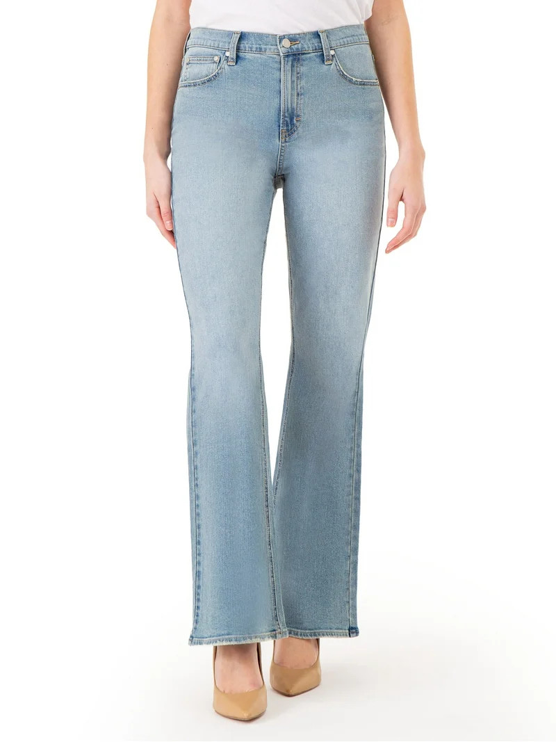 Jordache Women's High Rise Flare Jeans, Available in 27", 30", 32" Inseams | Walmart (US)