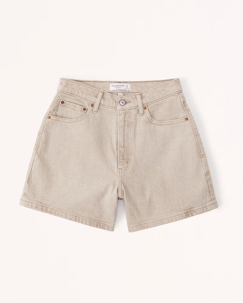 Women's Curve Love High Rise Dad Short | Women's Bottoms | Abercrombie.com | Abercrombie & Fitch (US)