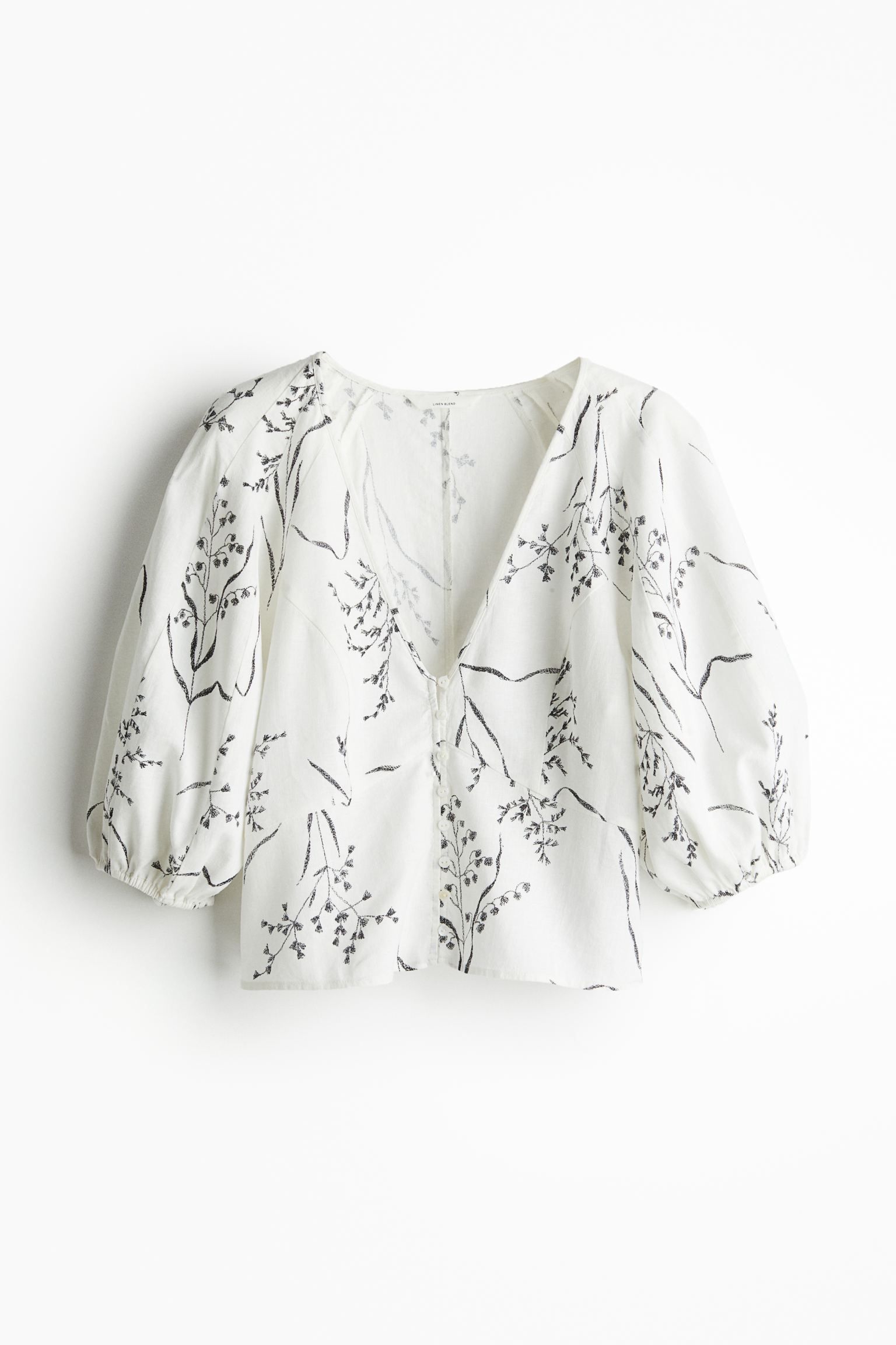 Linen-blend blouse | H&M (UK, MY, IN, SG, PH, TW, HK)