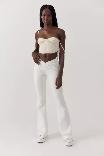 BDG Ruched V-Front Flare Jean | Urban Outfitters (US and RoW)