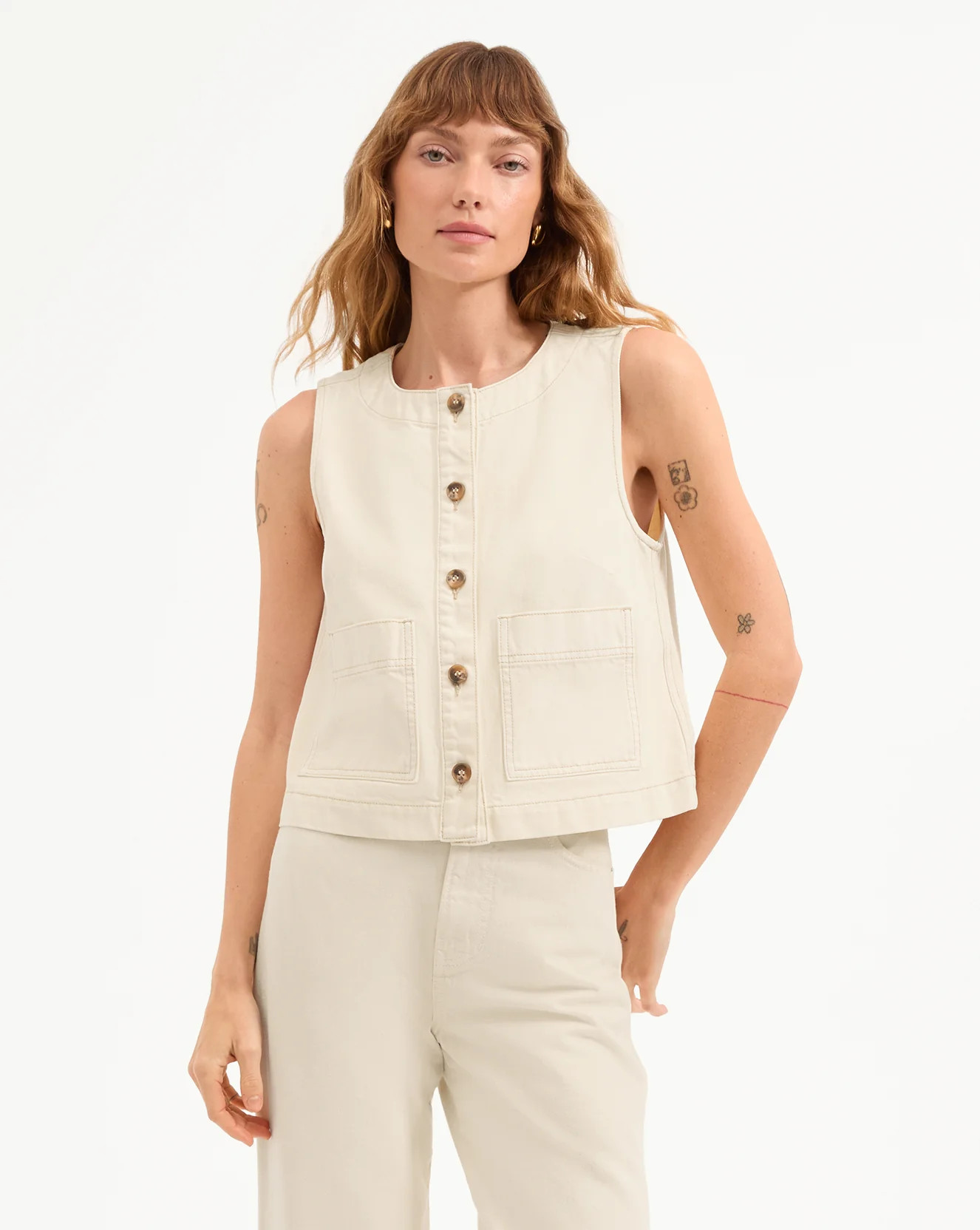 Ording Denim Vest | Veronica Beard