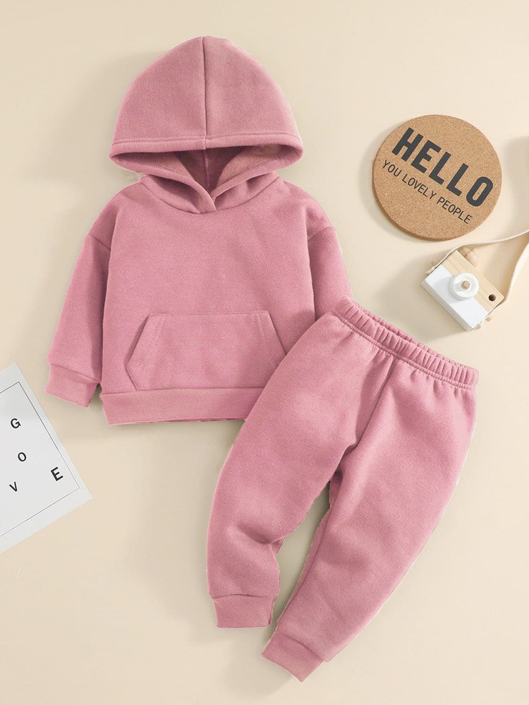 Baby Floral Print Raglan Sleeve Sweatshirt & Sweatpants | SHEIN