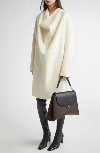 Cowl Neck Long Sleeve Double Face Wool Dress | Nordstrom