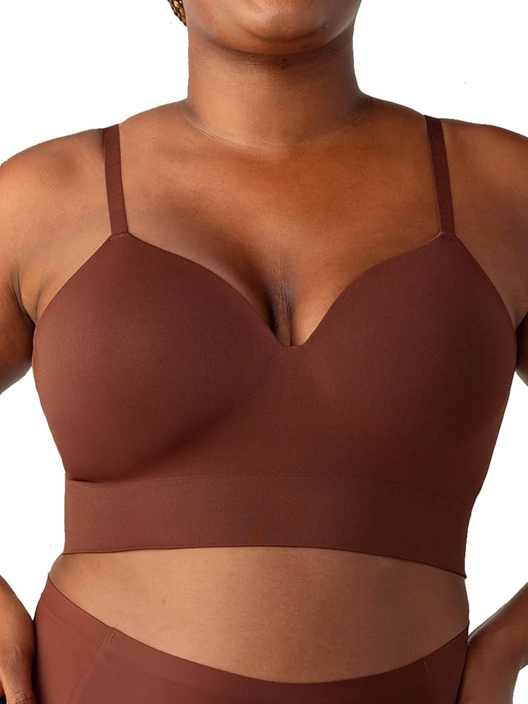 SHAPERMINT Bras for Women - Full Coverage Wireless Bra, Plus Size Support Bra No Underwire, Comfo... | Amazon (US)