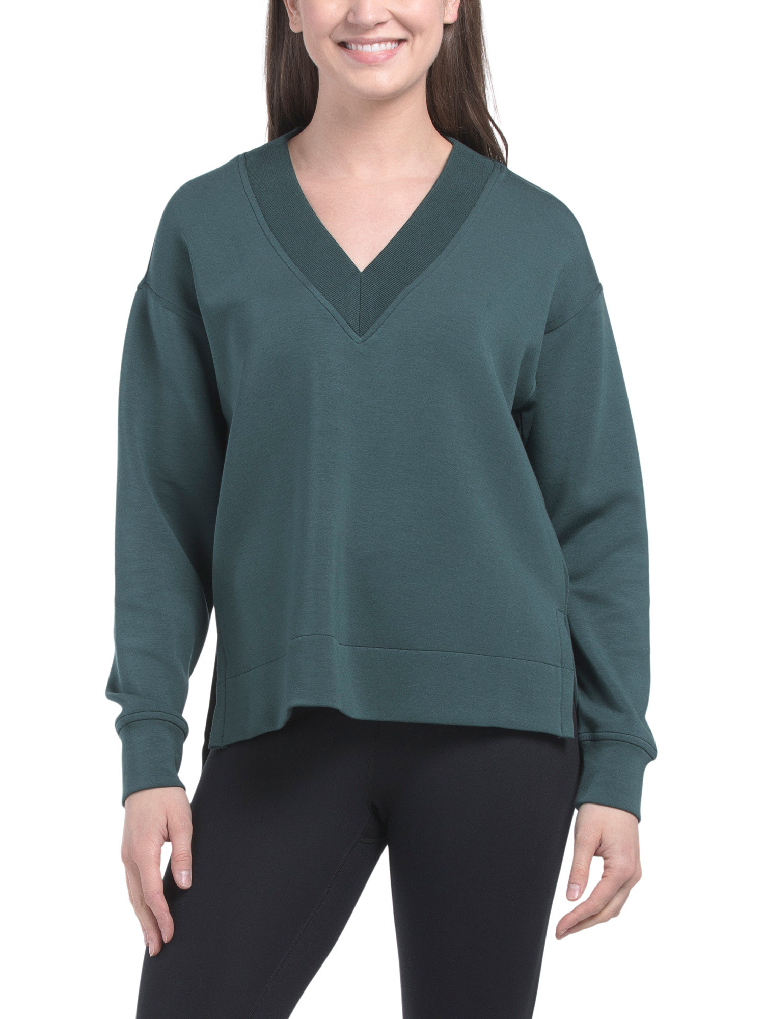 Brushed V-neck Tunic | TJ Maxx