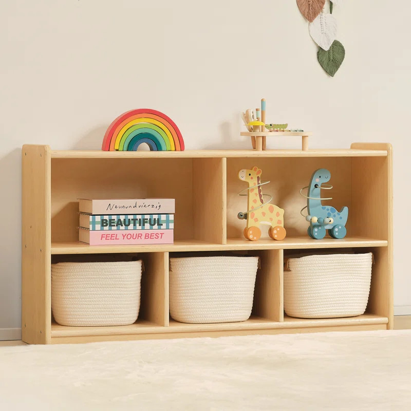 Montessori Shelf 5-Section Aldarcie 23.6" H X 44.6" W Bookcase | Wayfair North America