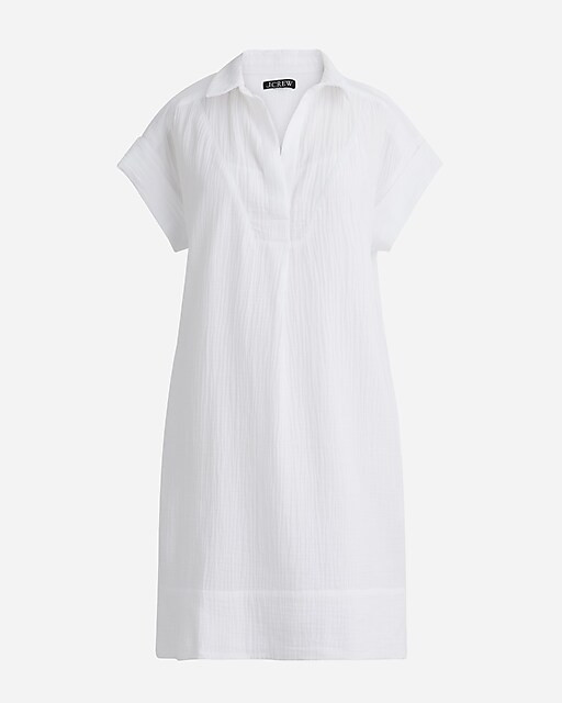 V-neck shirtdress in soft gauze | J. Crew US