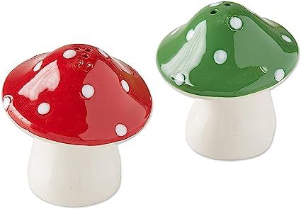 Amazon.com: Design Imports DII Ceramic Salt & Pepper Shaker Set, Mushrooms: Home & Kitchen | Amazon (US)