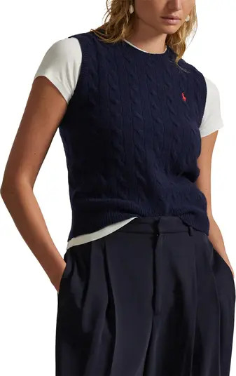 Polo Ralph Lauren Wool & Cashmere Cable Vest | Nordstrom | Nordstrom