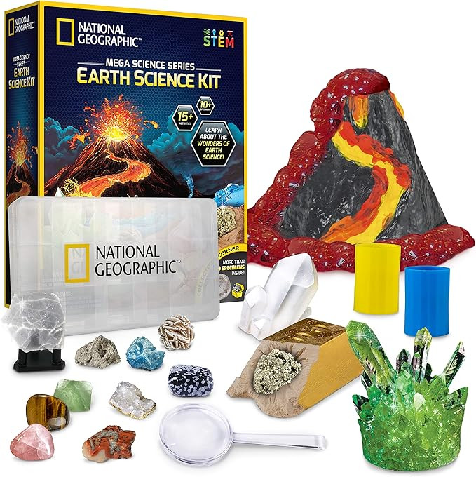 NATIONAL GEOGRAPHIC Earth Science Kit - Over 15 Science Experiments for Kids, Crystal Growing Kit... | Amazon (US)